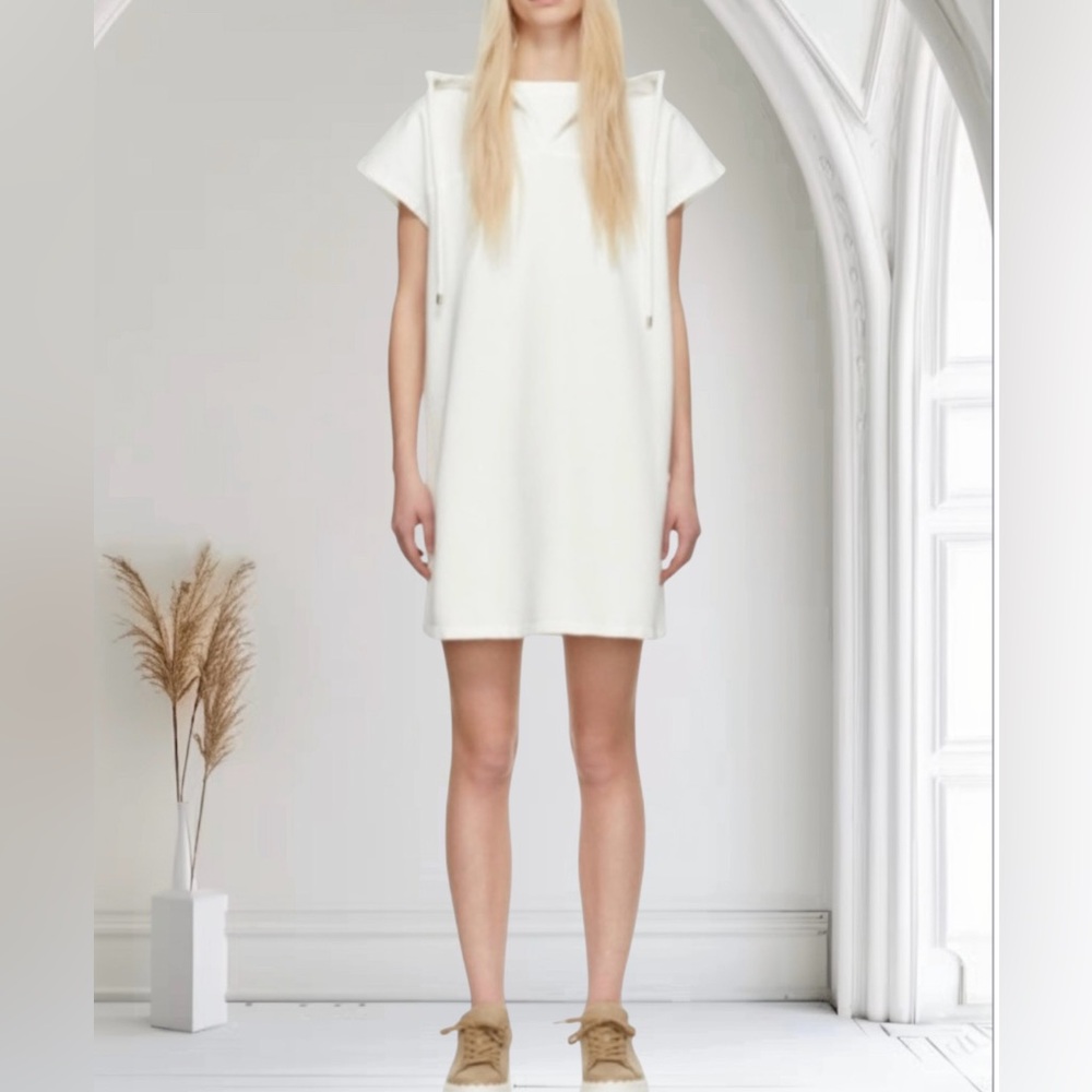 See By Chloe Ivory Hooded Mini Dress